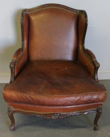 Louis XV Style Leather Upholstered