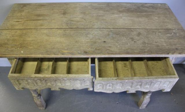 Bleached Oak Tudor Style 2 Drawer