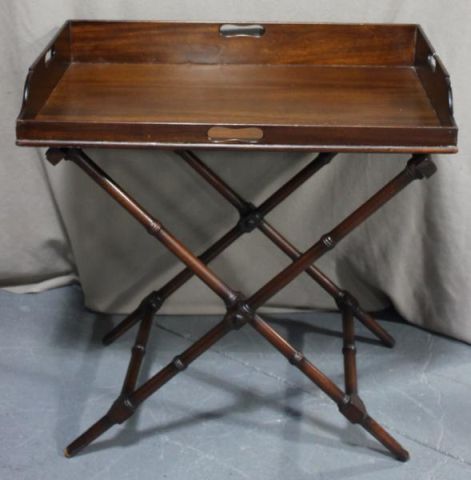 Mahogany Tray Top Folding Table.Antique