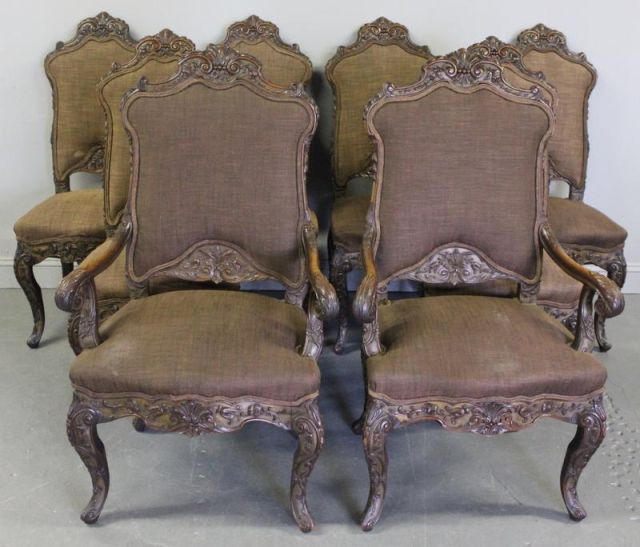 Set of 8 Heavily Carved Louis XVI 160163
