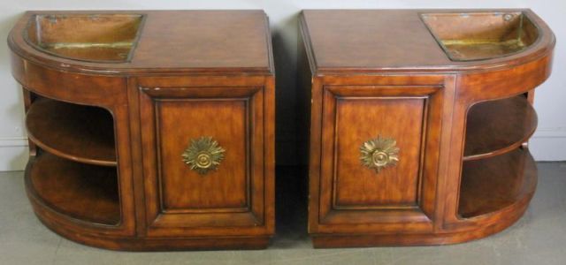 Pair of Corner Cabinets Planters / Bookshelves.From