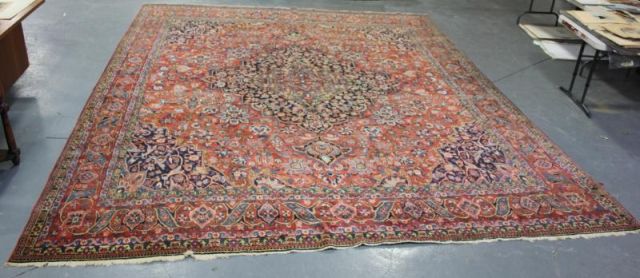 Antique Sarouk Style Carpet with