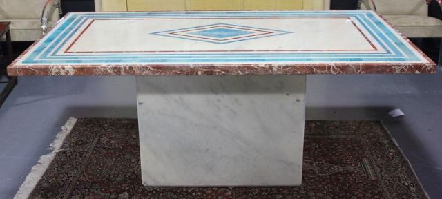 Midcentury Dining Table.Marble of cast