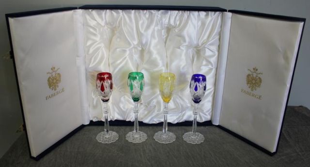 Faberge. Presentation Box of 4 Glasses.From