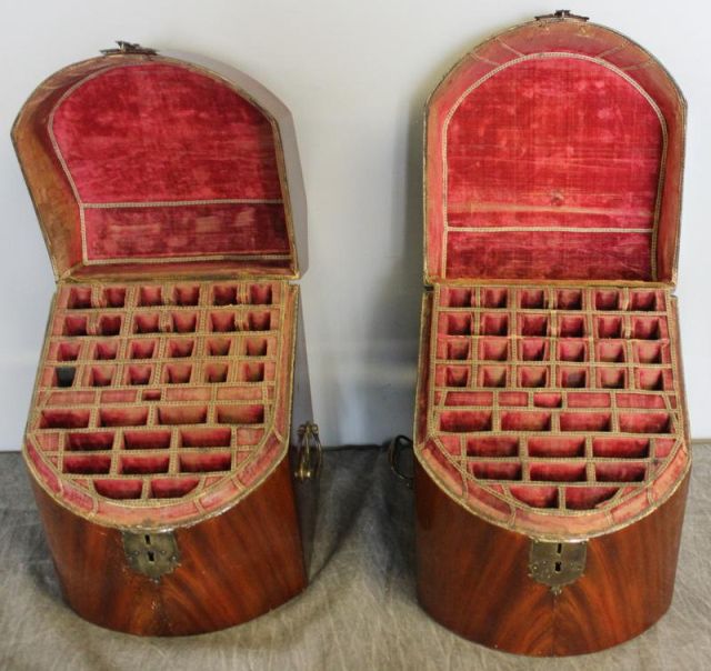 Pair of Antique Mahogany Slant 16018c