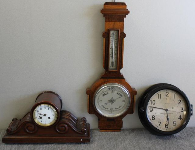 Lot of Two Clocks and One Barometer 1 1601a1