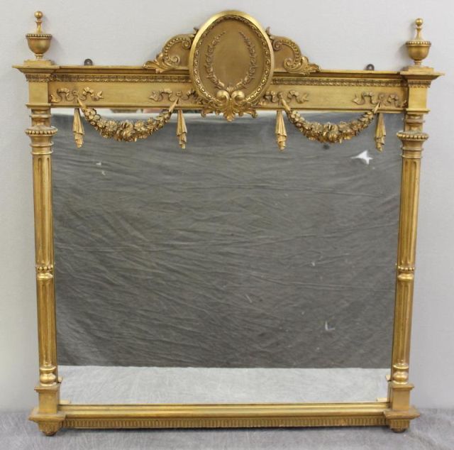 Vintage Gilded Ornamental Mirror with