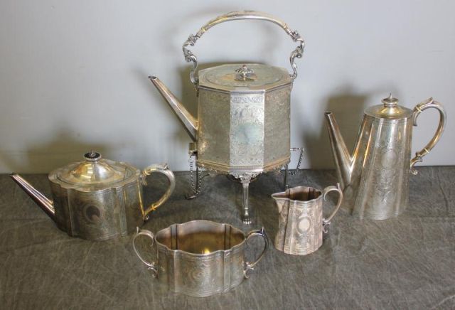 Elkington 5 Piece Silverplate 1601e3