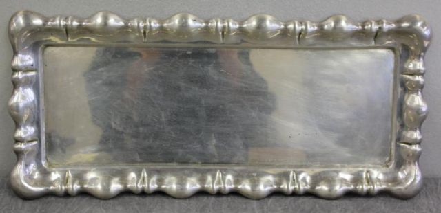 Continental Silver Tray with Scalloped