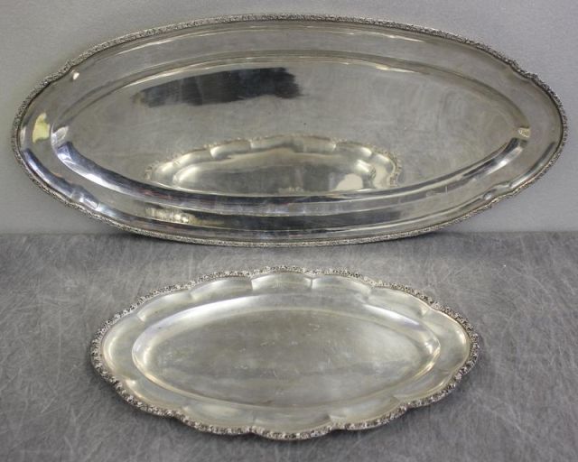 Continental Silver Tray Lot.Includes