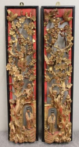 Pair of Highly Carved and Gilded
