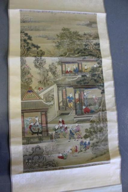Signed Antique Chinese Scroll Painting 160265
