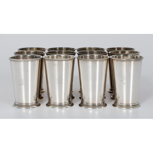 English Silver-Plated Beakers English.