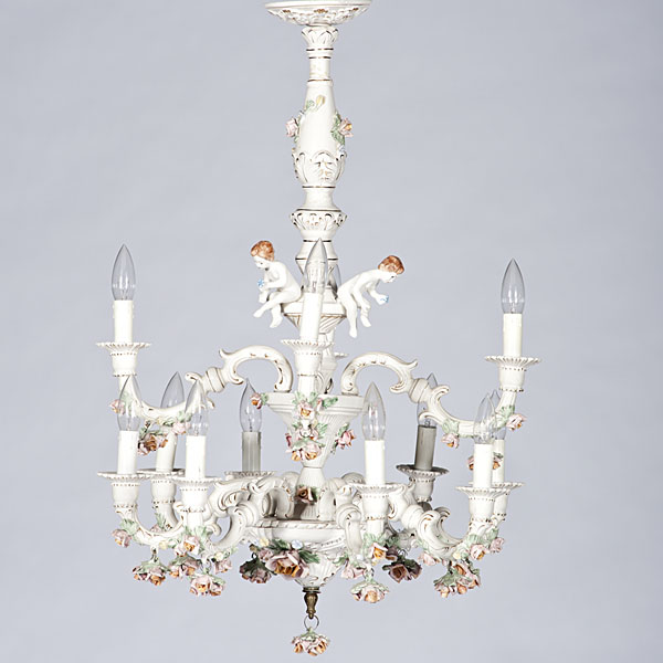 Capodimonte Twelve Light Chandelier 1602d4