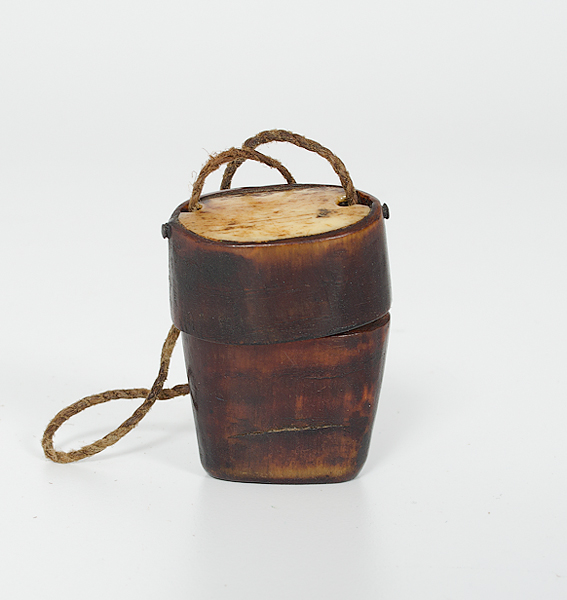 Horn and Bone Lidded Case Horn