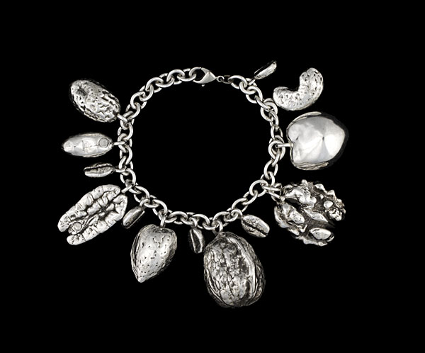 Sterling Silver Nut Charm Bracelet