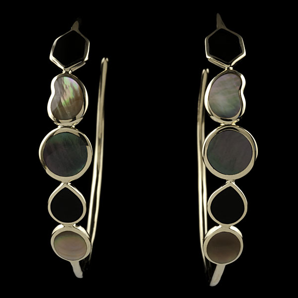 Ippolita 18k Mixed Stone Hoop Earrings 160390
