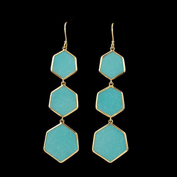 Ippolita 18k Turquoise Slice Earrings 1603bd
