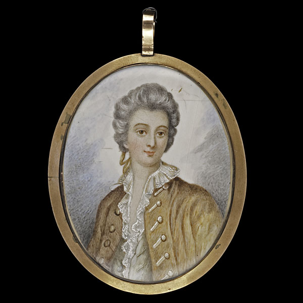 French Miniature Portrait on Ivory