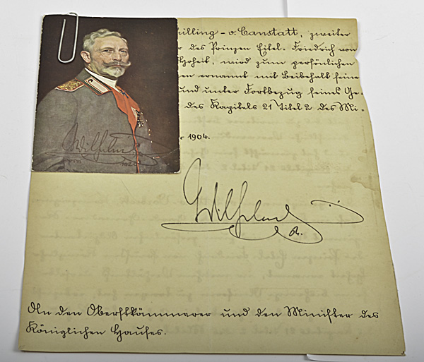 Kaiser Wilhelm II LS to War Minister 160460