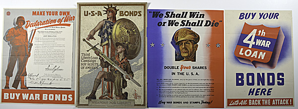 Group of Eight War Bonds Posters