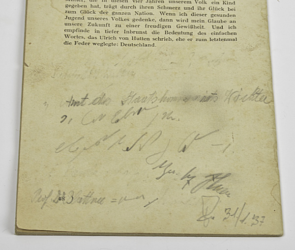 German WWII Adolf Hitler Autographed 1604d7