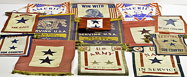 US WWII Homefront Window Flags 1604f2