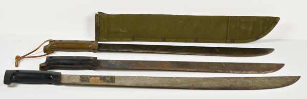 US WWII Machettes Lot of Three