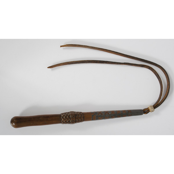 Western Inlaid Wooden Quirt turned