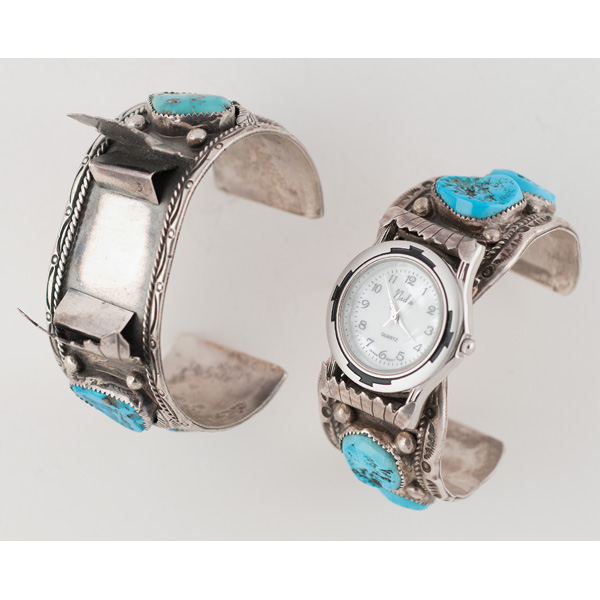 Navajo Silver Watch Bracelets lot 16065d