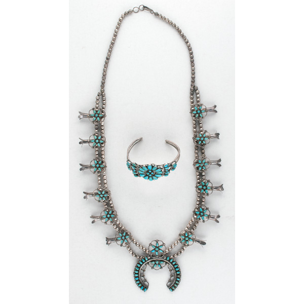 Zuni Needlepoint Turquoise Necklace