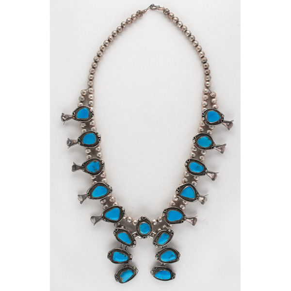 Navajo Squash Blossom Necklace with