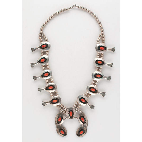 Navajo Squash Blossom Necklace with