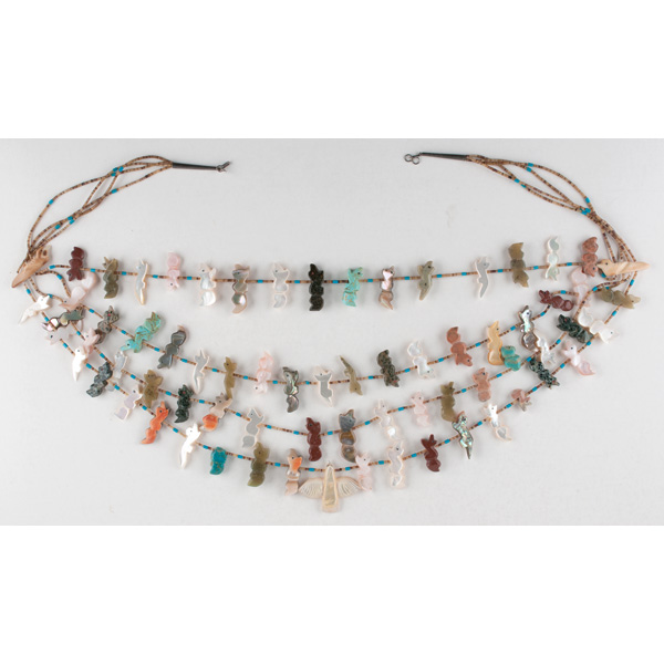 Zuni Fetish Necklace with four graduated