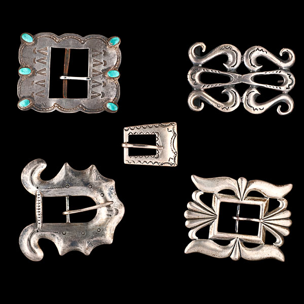 Navajo Belt Buckles Collected by