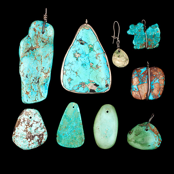 Turquoise Nugget Pendants Collected 160697