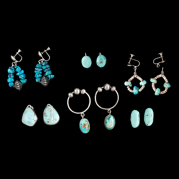 Southwestern Silver and Turquoise 16068f