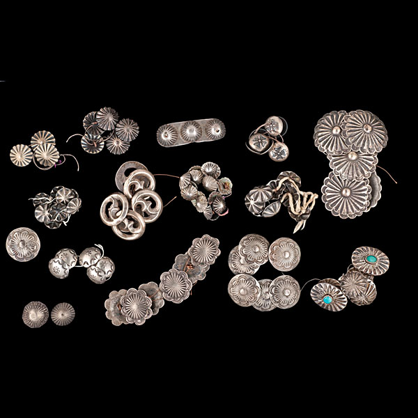 Navajo Sets of Silver Buttons Collected 1606a3