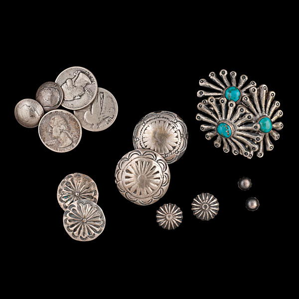 Navajo Pairs of Silver Buttons 1606a4