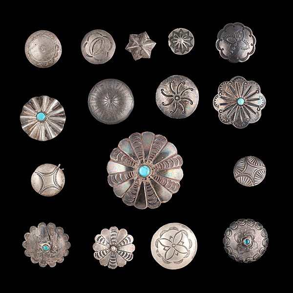 Navajo Silver Buttons All Different 1606a5