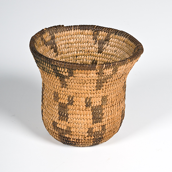 Pima Basket decorated with geometrics