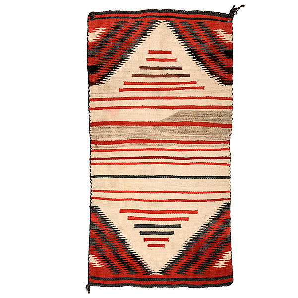 Navajo Double Saddle Blanket woven with