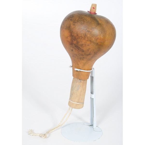 Hopi Gourd Rattle and Brocaded 16074a