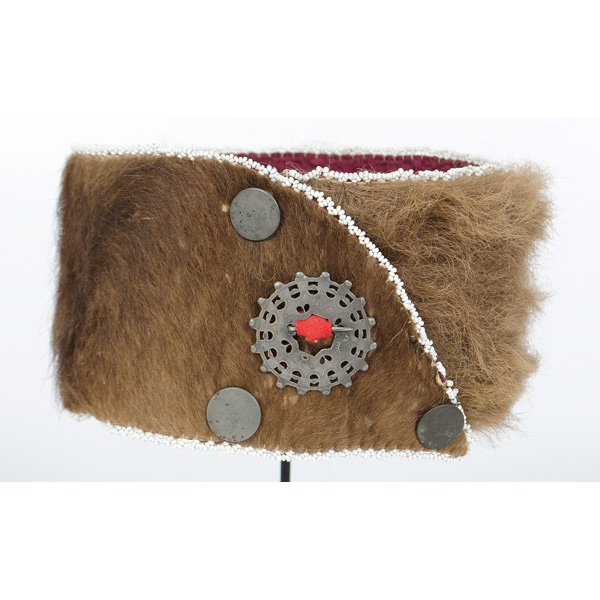 Osage Otter Fur Hat thread sewn and 16076b