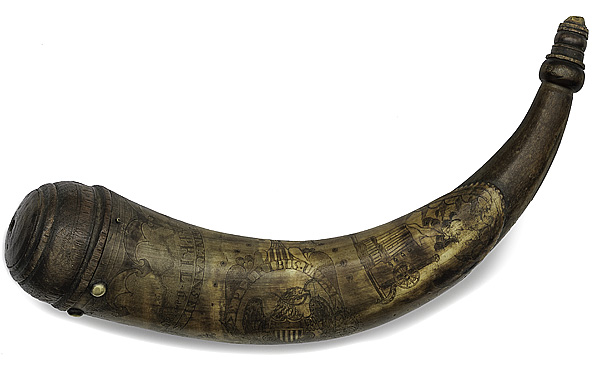 Engraved Powder Horn by John Tansel 16079f