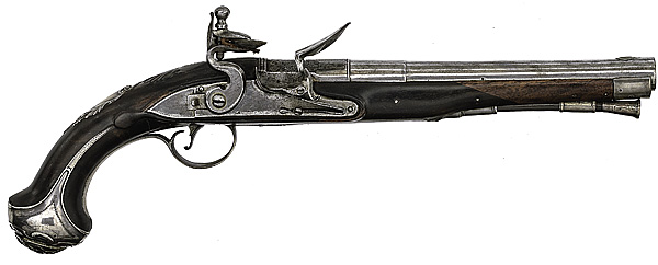 Silver Mounted English Flintlock