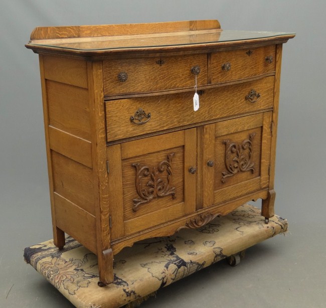 Victorian oak multi drawers/doors