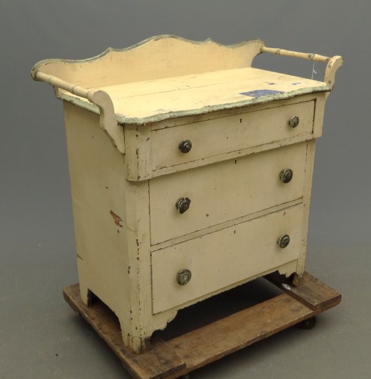 19th c painted chest drawers with 16304b