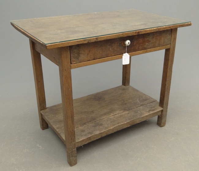 19th c single drawer farm table 163052