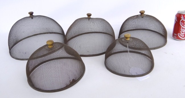 Set of five early graduated fly screens.